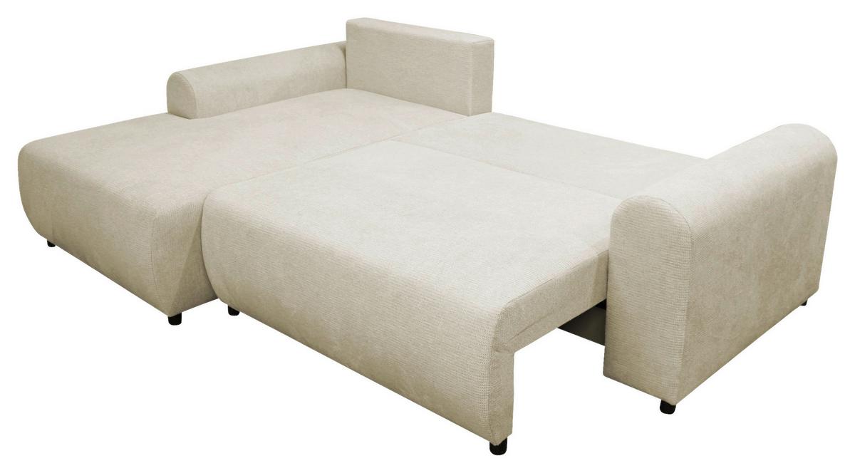 Ecksofa Velo Beige S: 160x250 Cm - Beige/Schwarz, Design, Textil (160/250cm) - MID.YOU