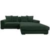 Ecksofa Funny - Dunkelgrün/Schwarz, Design, Textil (285/195cm) - MID.YOU