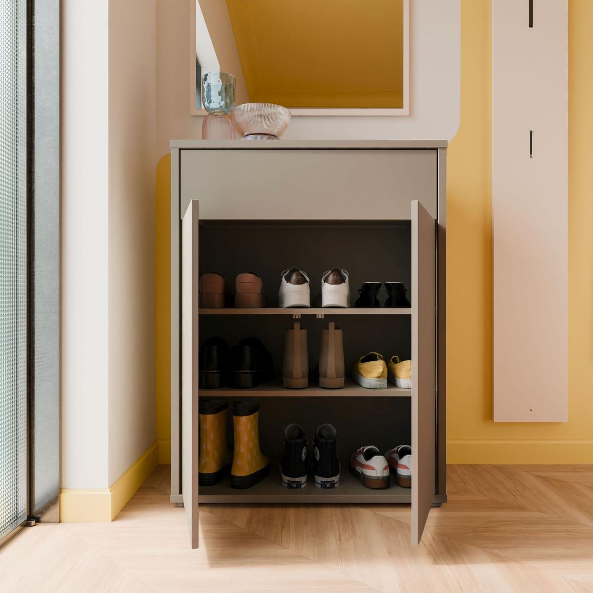 Komoda SPRINGS - béžovohnedá, Modern, kompozitné drevo (74,5/99,1/34,9cm)