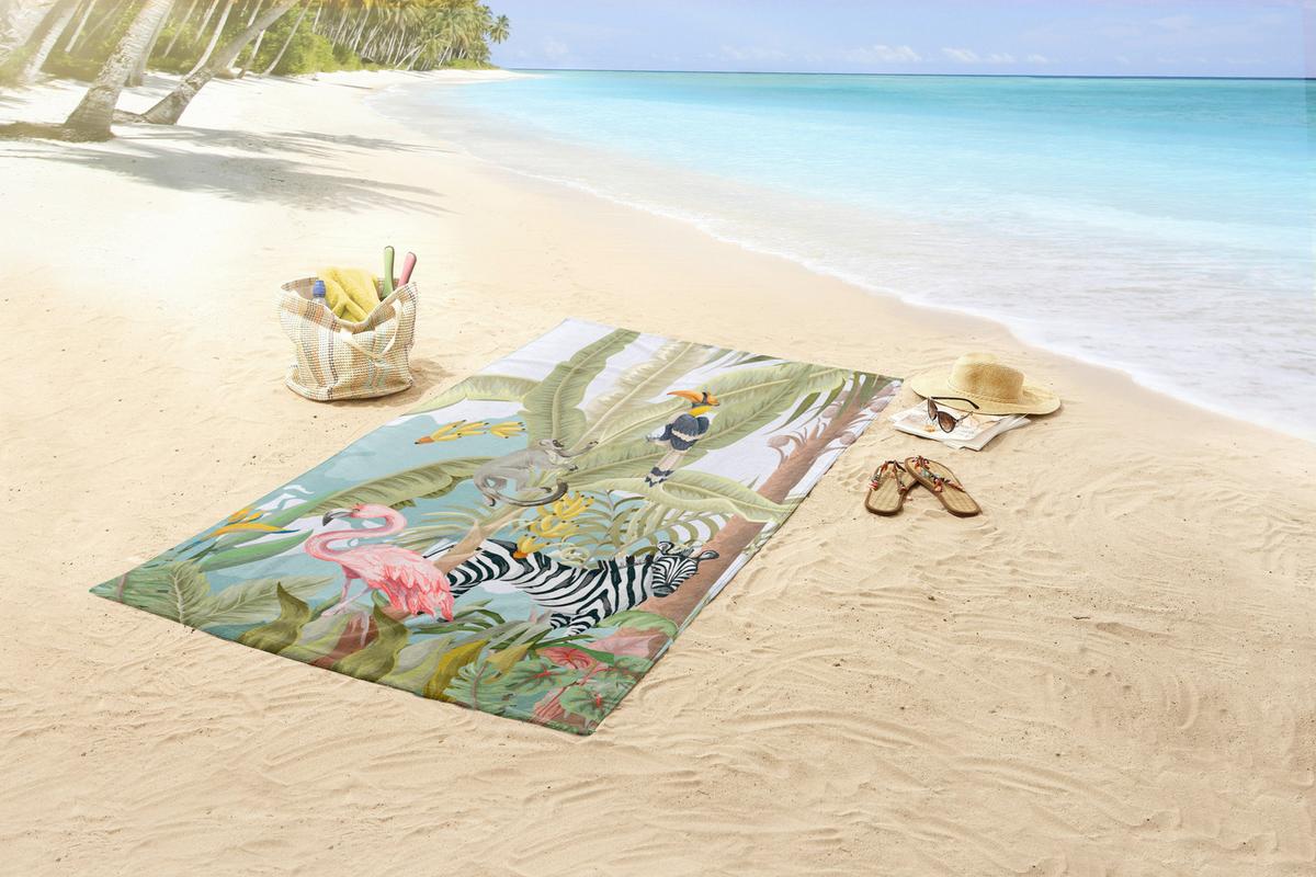 STRANDTUCH JUNGLE PARTY - Multicolor, Basics, Textil (75/150cm)
