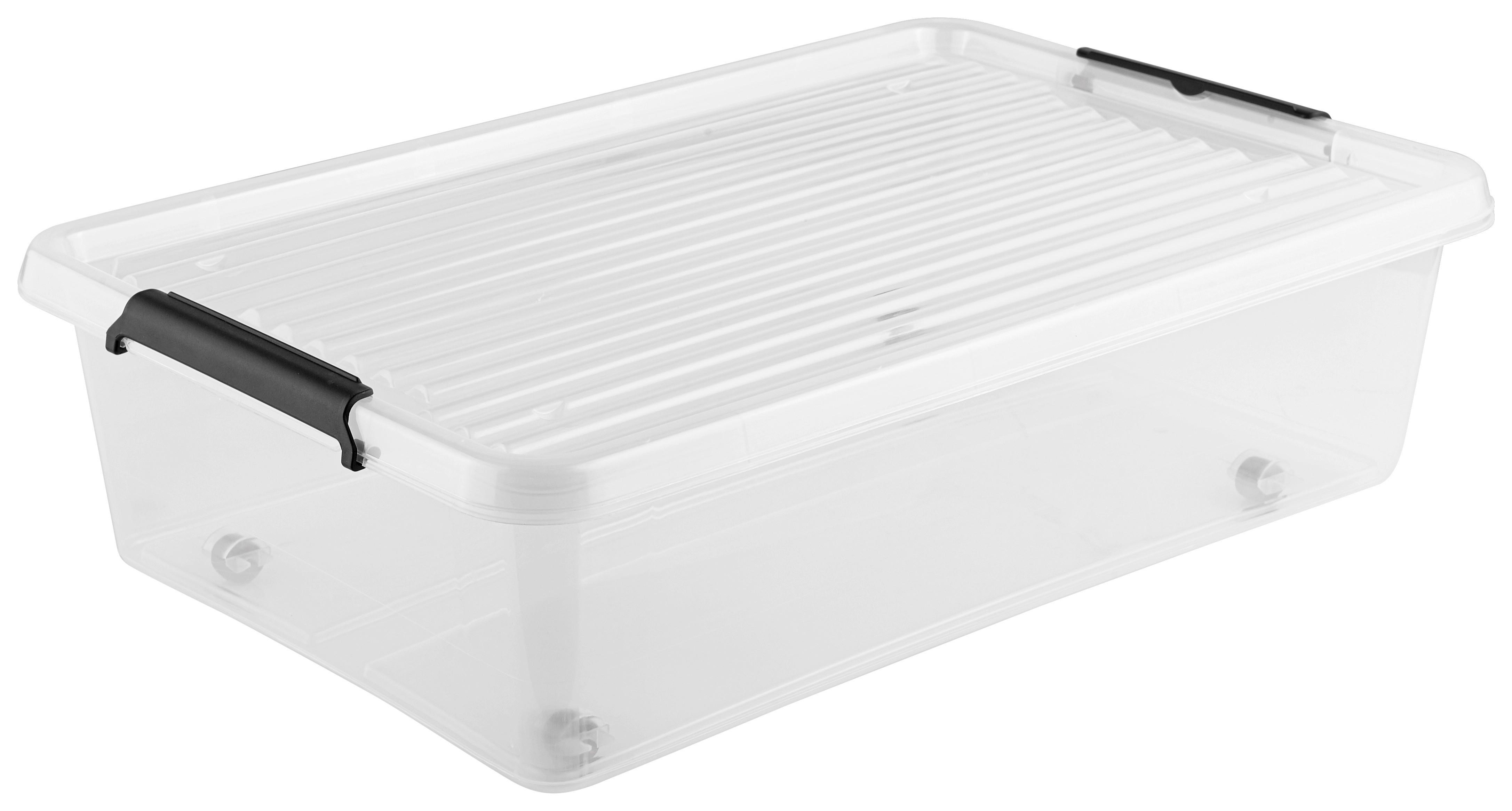 box pod posteľ na kolieskach AIKO - CA. 29L - EXT- - priehľadné/čierna, Konventionell, plast (58/39/16,5cm) - Mömax