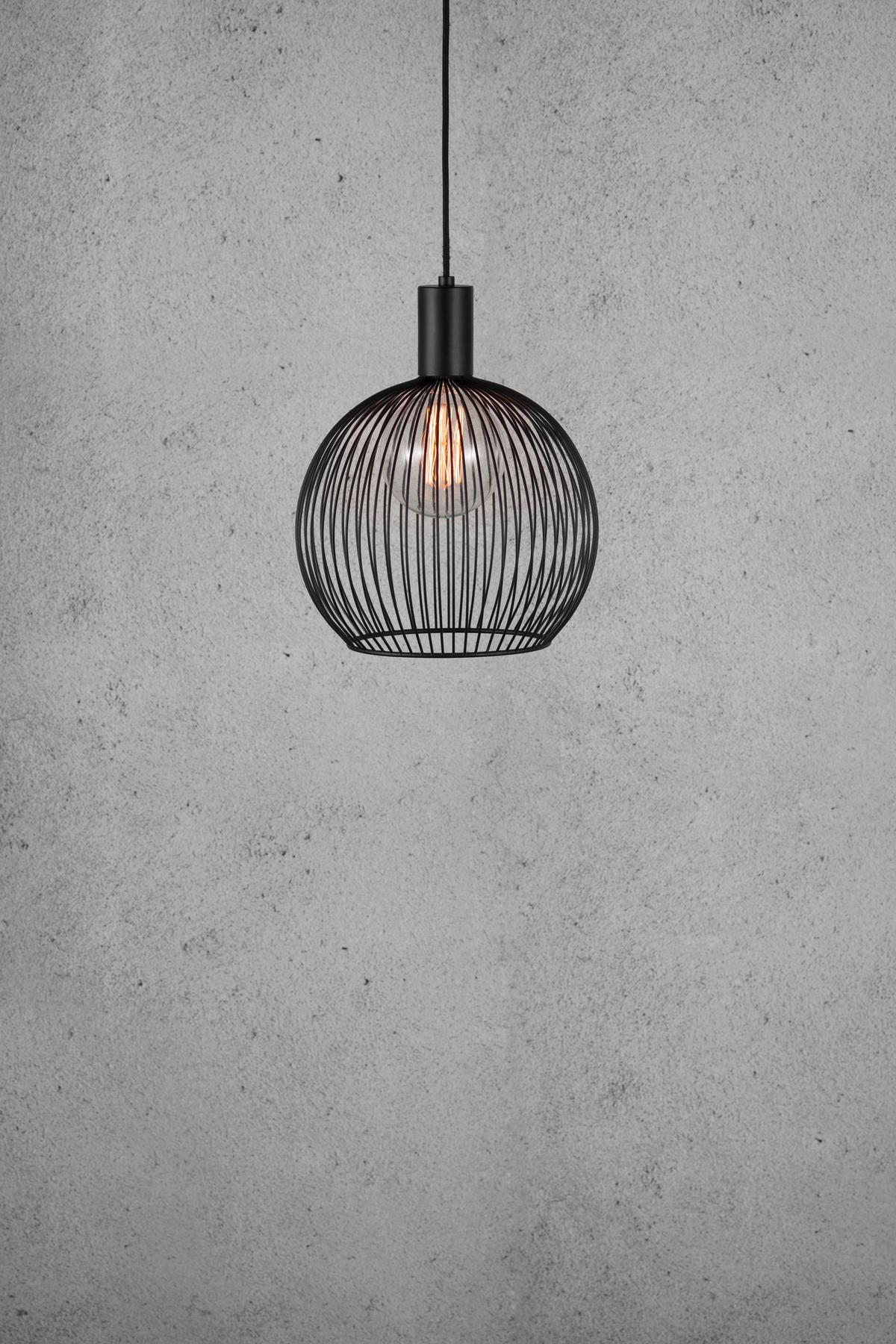 Hängeleuchte Aver Pela Schwarz D: 30 cm - Schwarz, KONVENTIONELL, Metall (30/35cm) - Nordlux