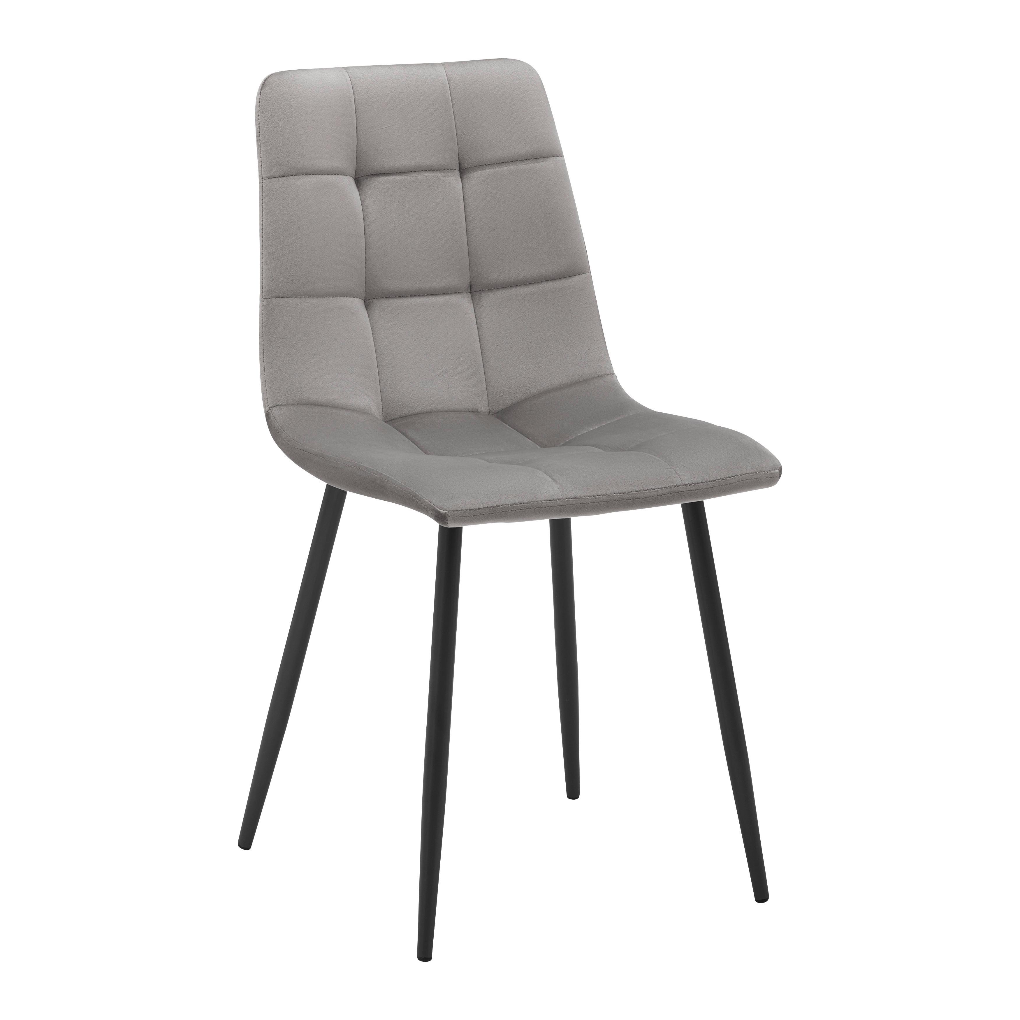 Jídelní židle RIA šedohnědá - černá/šedohnědá, Moderní, kov/dřevo (43,5/87/54cm) - Bessagi Home