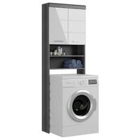 Waschmaschinenschrank Scout - Weiß Hochglanz/Anthrazit, MODERN, Holzwerkstoff (63/191/24cm) - MID.YOU