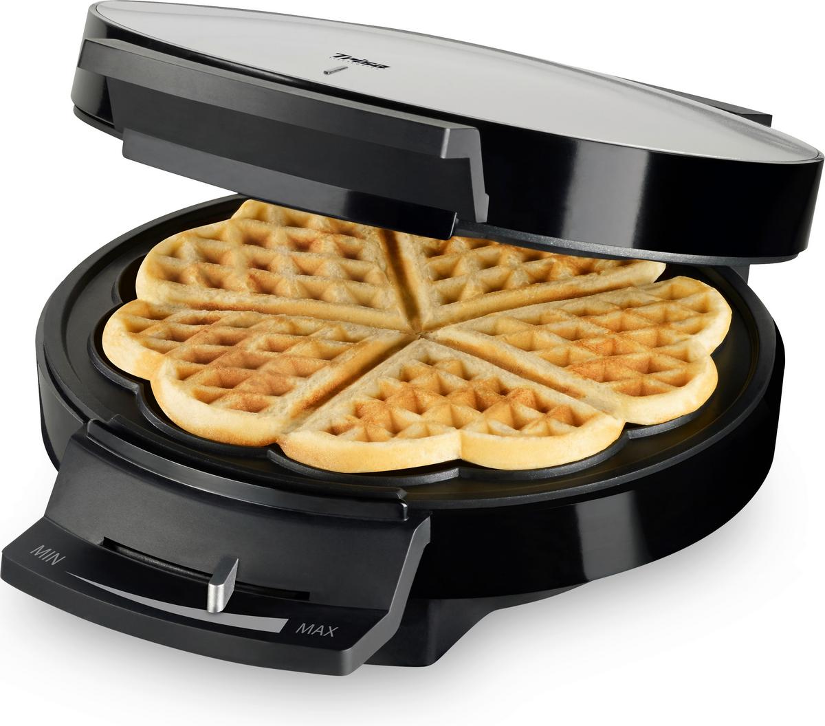 Waffeleisen Waffle Pleasure 1000 W mit Temperaturregler - Schwarz, MODERN, Kunststoff (26,5/19,5/8cm)