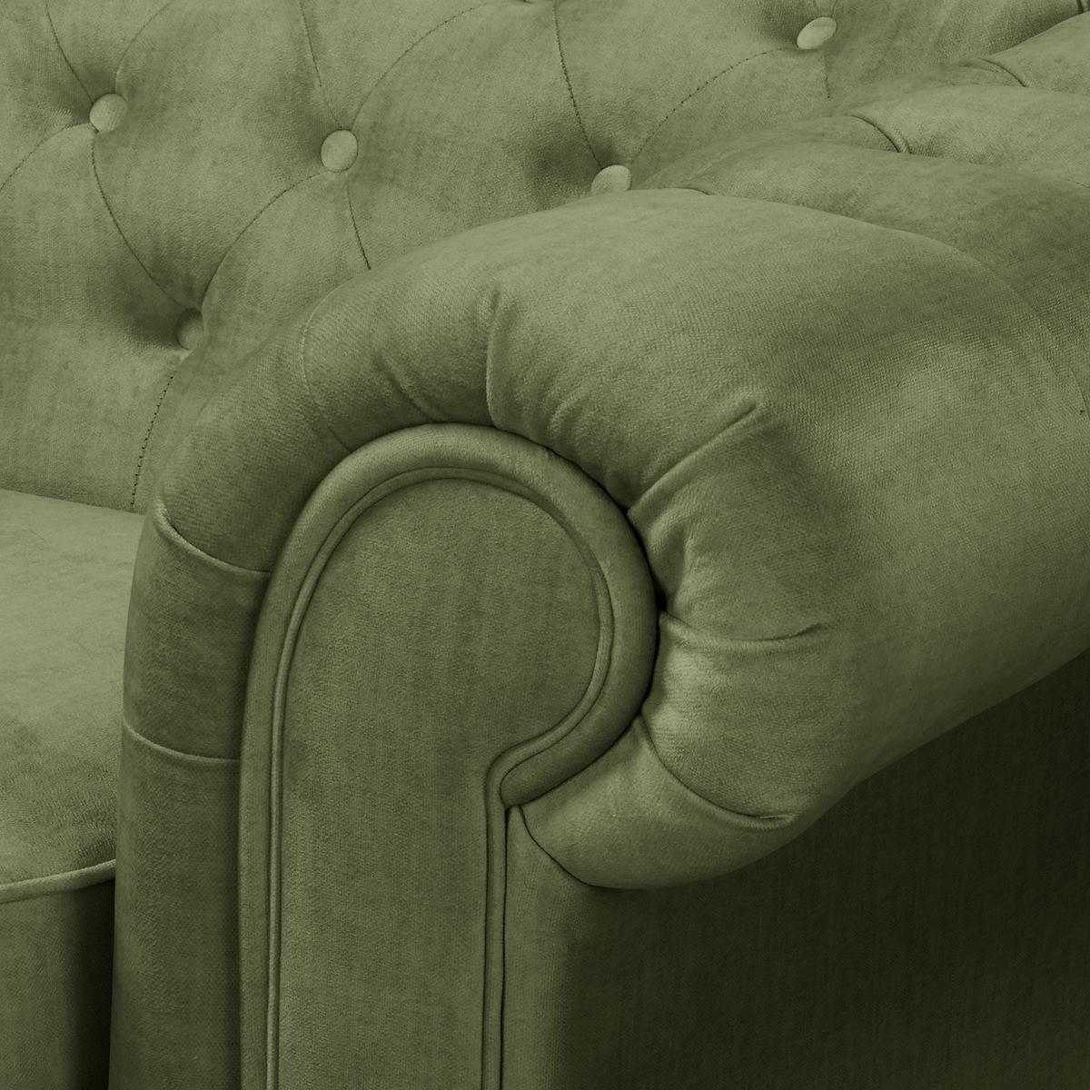 Schlafsofa Laura Dunkelgrün, B: 218cm - Dunkelgrün/Braun, Design, Textil (218/74/91cm) - P & B