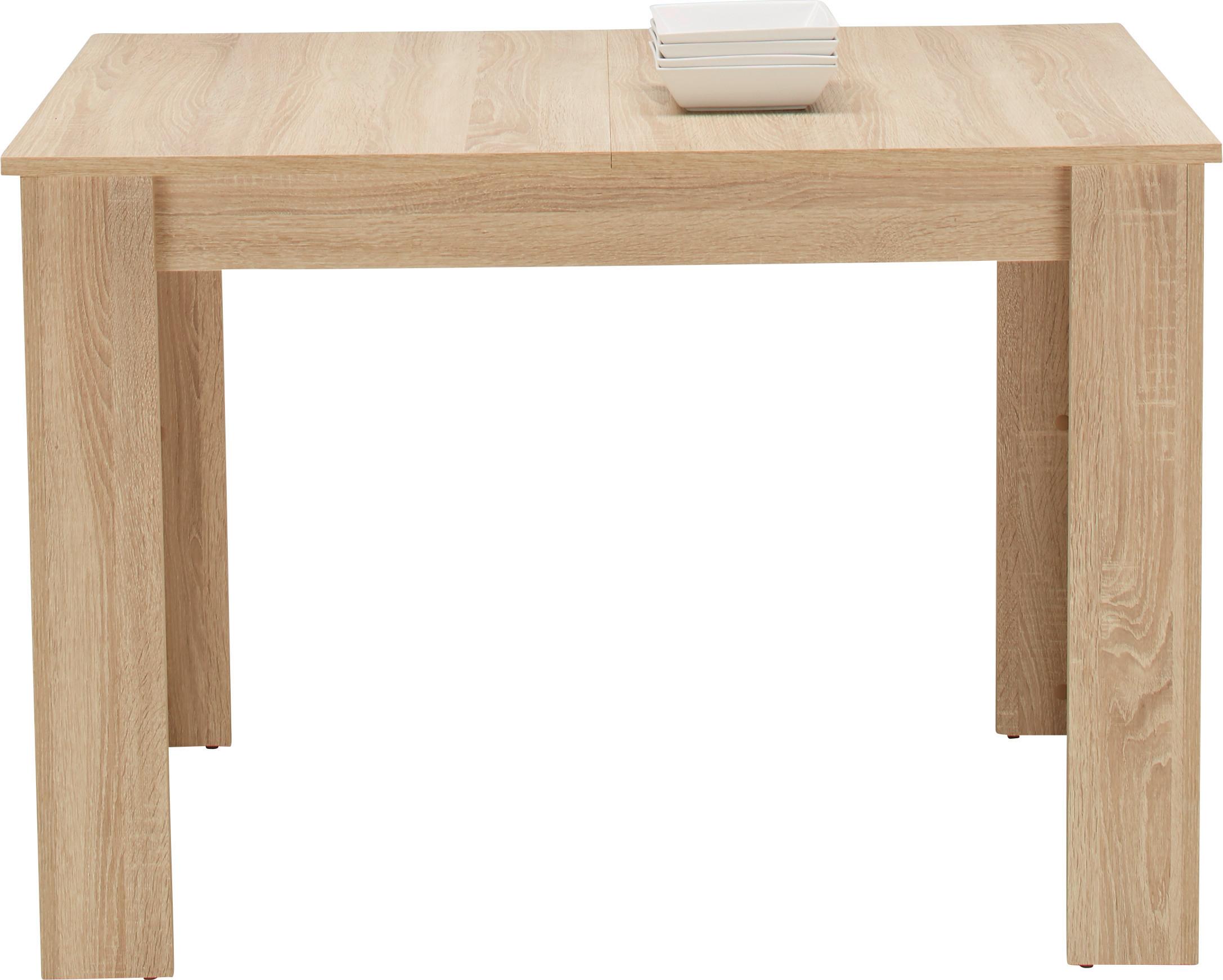 Rozkladací Jedálenský Stôl Bianca, 140-164x70 Cm, Dub - farby dubu, kompozitné drevo (110-164/70/76cm) - Based