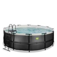 Pool-Set Schwarz, D/H: 427x122cm - Schwarz, KONVENTIONELL, Kunststoff (427/122cm) - EXIT Toys