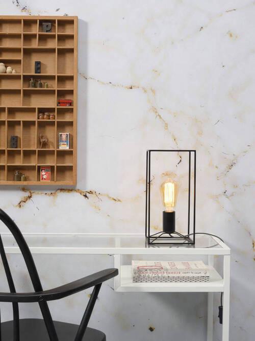 Tischlampe Antwerp Schwarz Mit Schalter - Schwarz, Basics, Metall (15/30/15cm) - It's about Romi