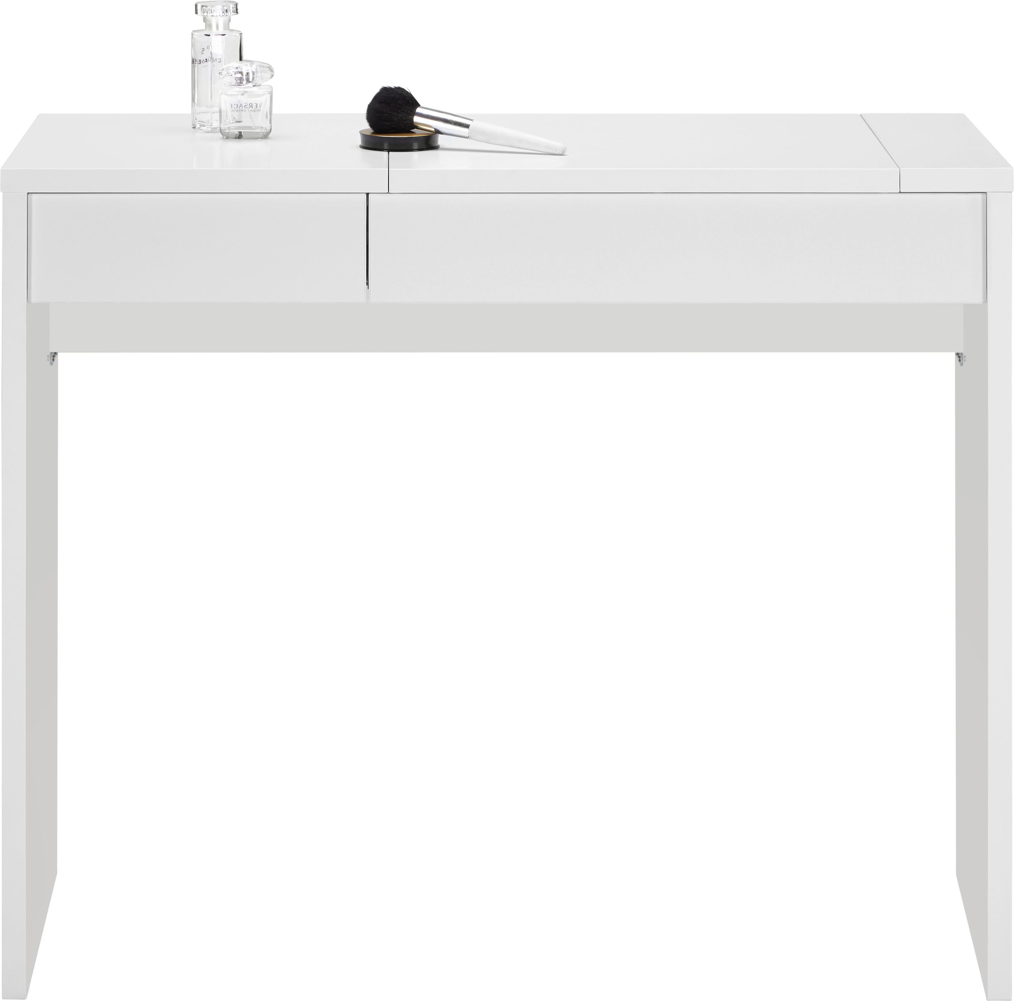 Schminktisch in Weiß - bílá, Moderní, kompozitní dřevo (90/76/40cm) - Mömax