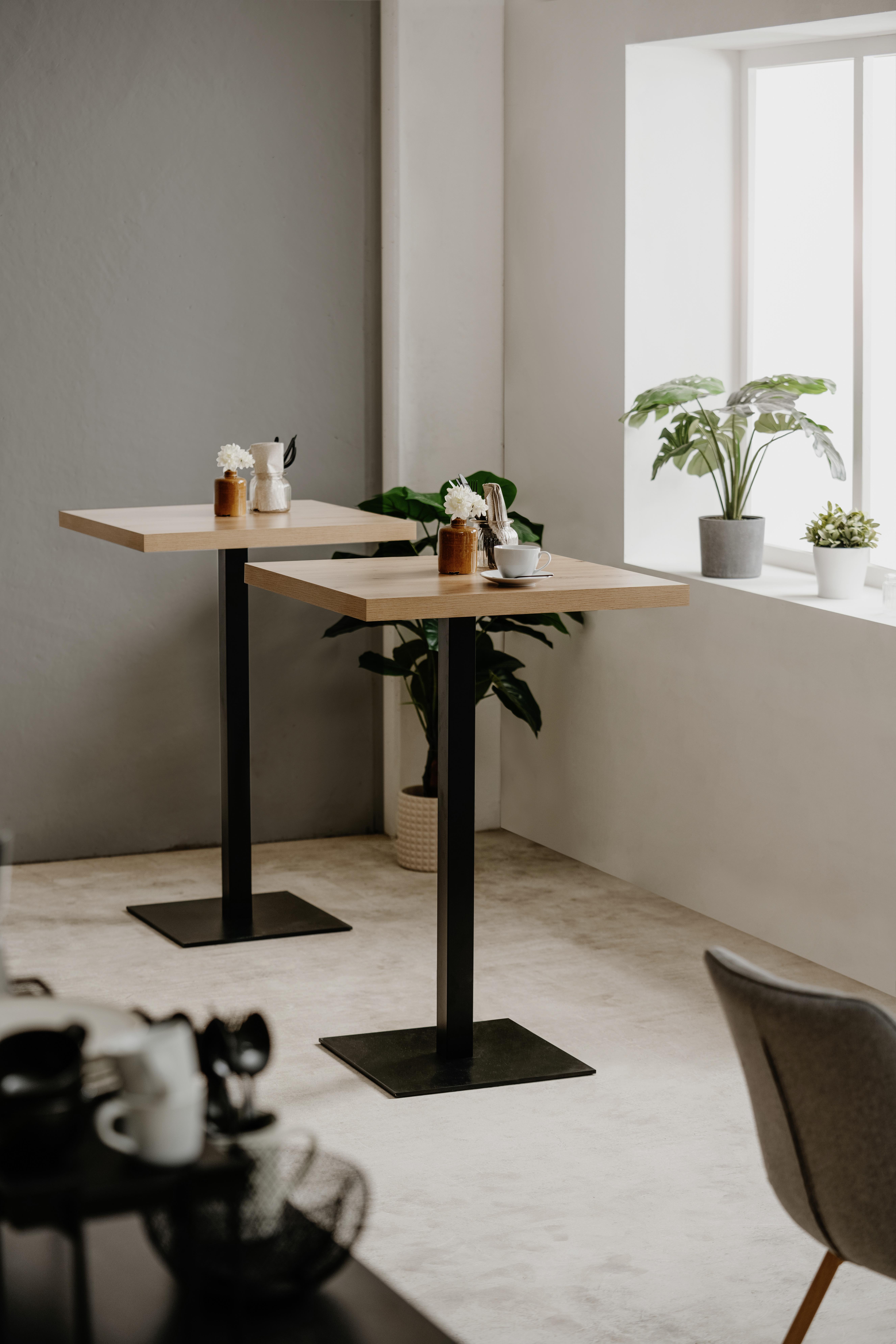 Bartisch Quadrato 70x70x105 cm Indoor - Schwarz/Eiche Artisan, MODERN, Holzwerkstoff/Metall (70/70/105cm) - MID.YOU