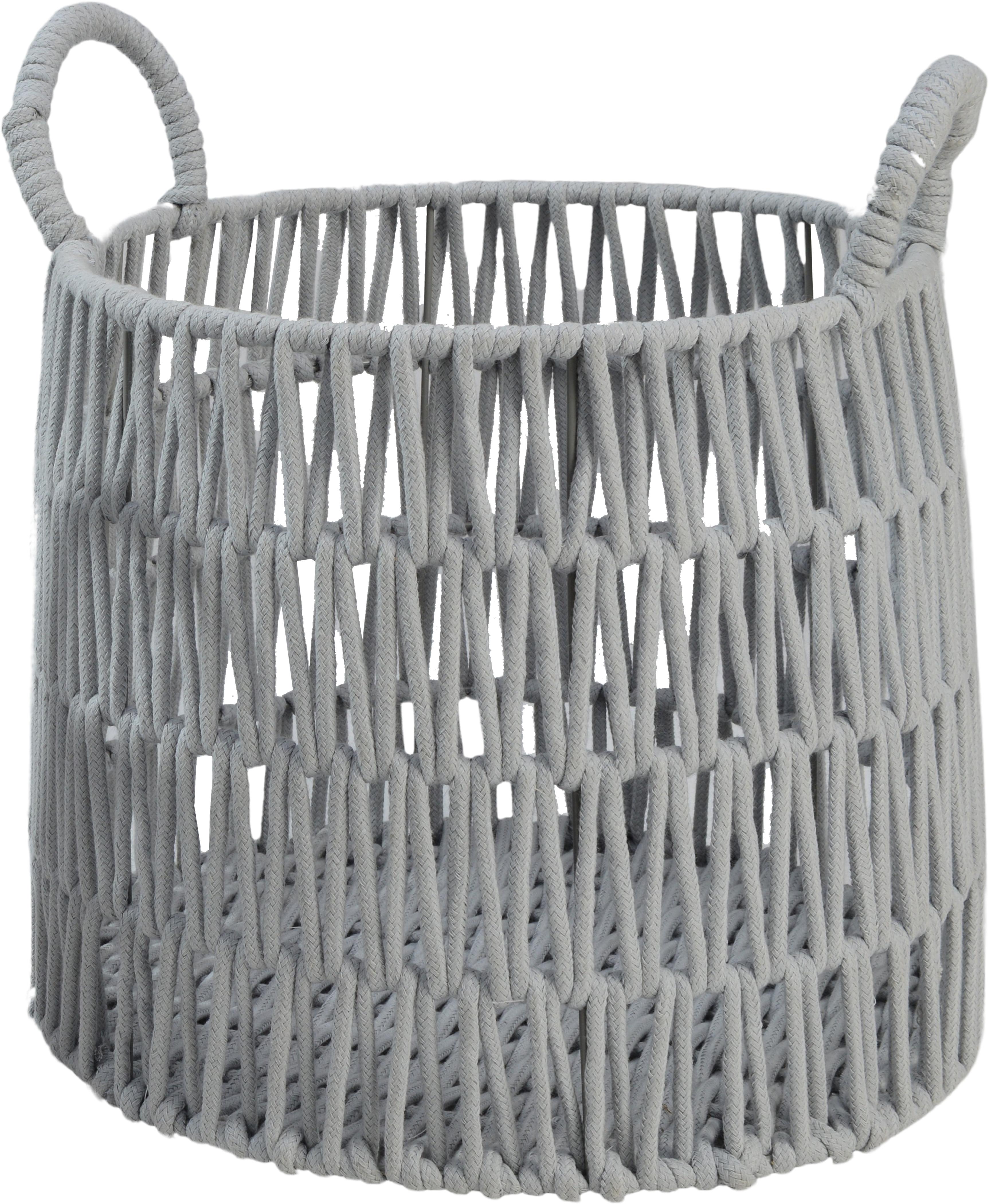 Koš Nora, - šedá, kov/textil (36/36cm) - Premium Living