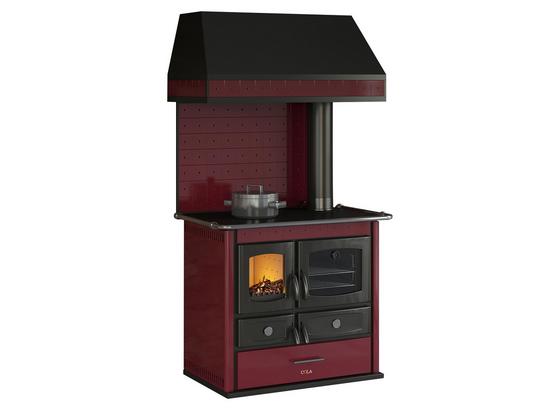 Festbrennstoffherd Helena 8,7 Kw - Bordeaux, MODERN, Metall (90,6/85/60cm) Festbrennstoffherd Helena 8,7 Kw - Bordeaux, MODERN, Metall (90,6/85/60cm)