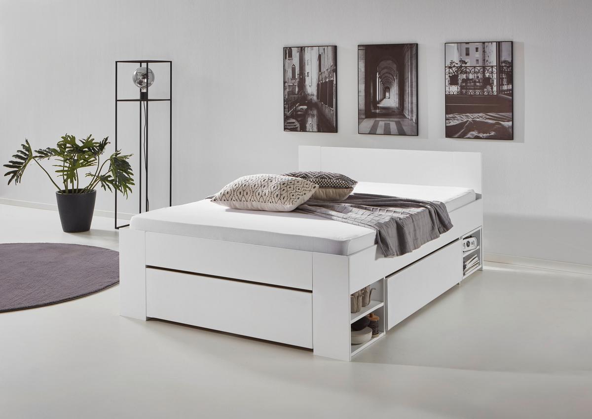 POSTEL S ÚLOŽNÝM PROSTOREM AZURRO 2-120 - bílá, Moderní, kompozitní dřevo (120/200cm)