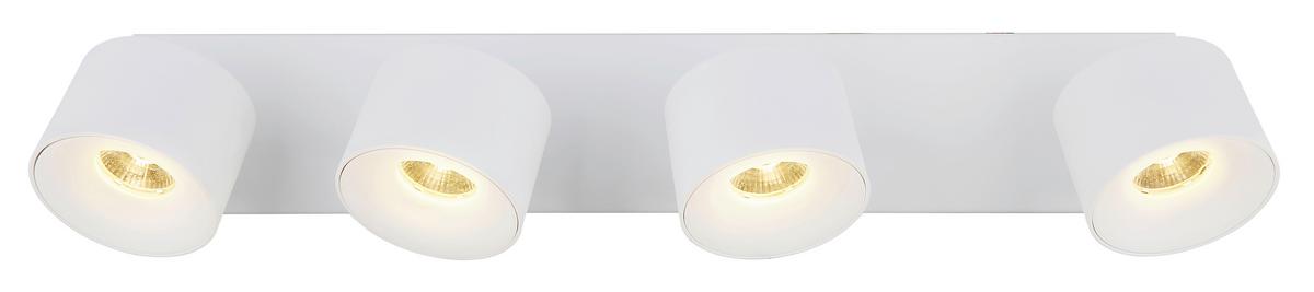 LED-Strahler 56961-4w - Transparent/Weiß, Design, Kunststoff/Metall (45,5/7,2/12cm) - Globo