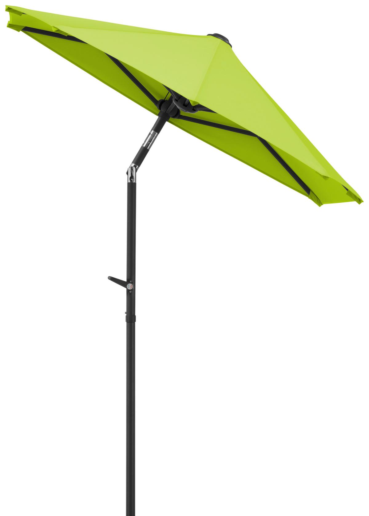 Ampelschirm Salerno Mezza BxHxT: 150x228x150 cm Apfelgrün - Anthrazit/Grün, Basics, Textil/Metall (150/228/150cm) - Schneider