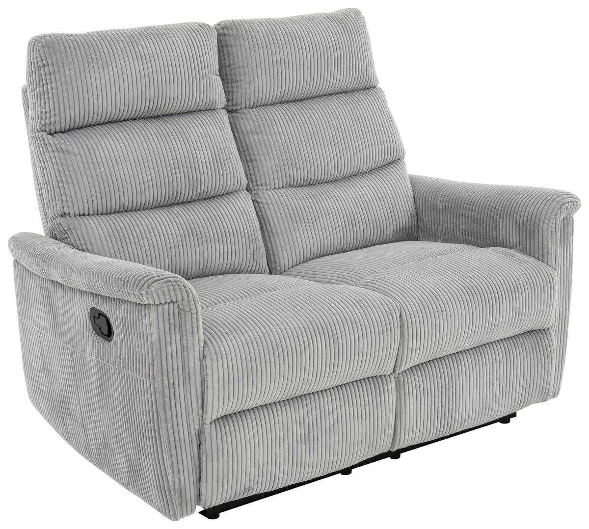 2-sitzer-sofa Xeno Hellgrau B: 131 Cm - Hellgrau/Schwarz, Design, Textil/Metall (131/108/89cm) - Livetastic