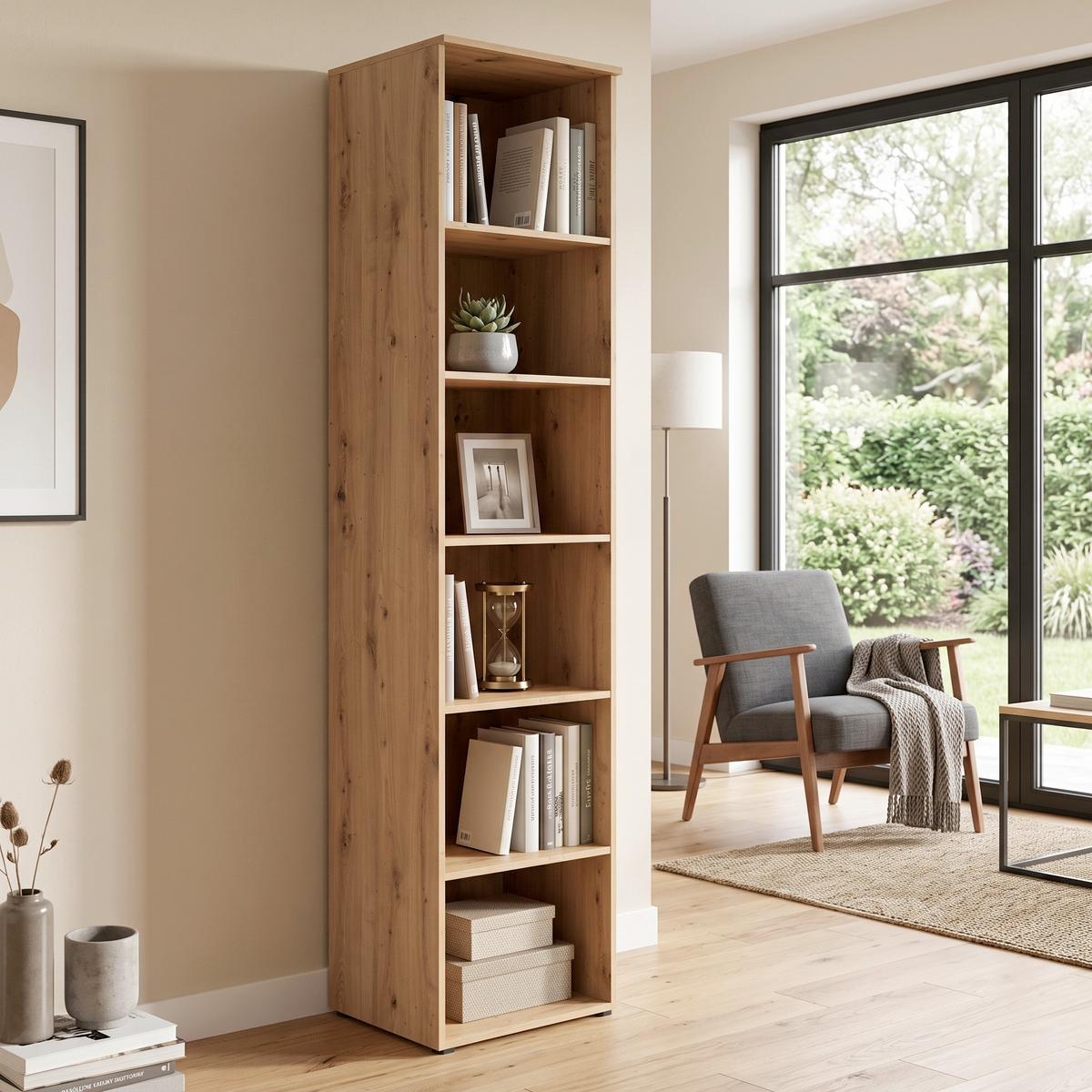 Regal Multi Cabinet 45 cm Eichefarben - Anthrazit/Eiche Artisan, MODERN, Holzwerkstoff (45/195/40cm)