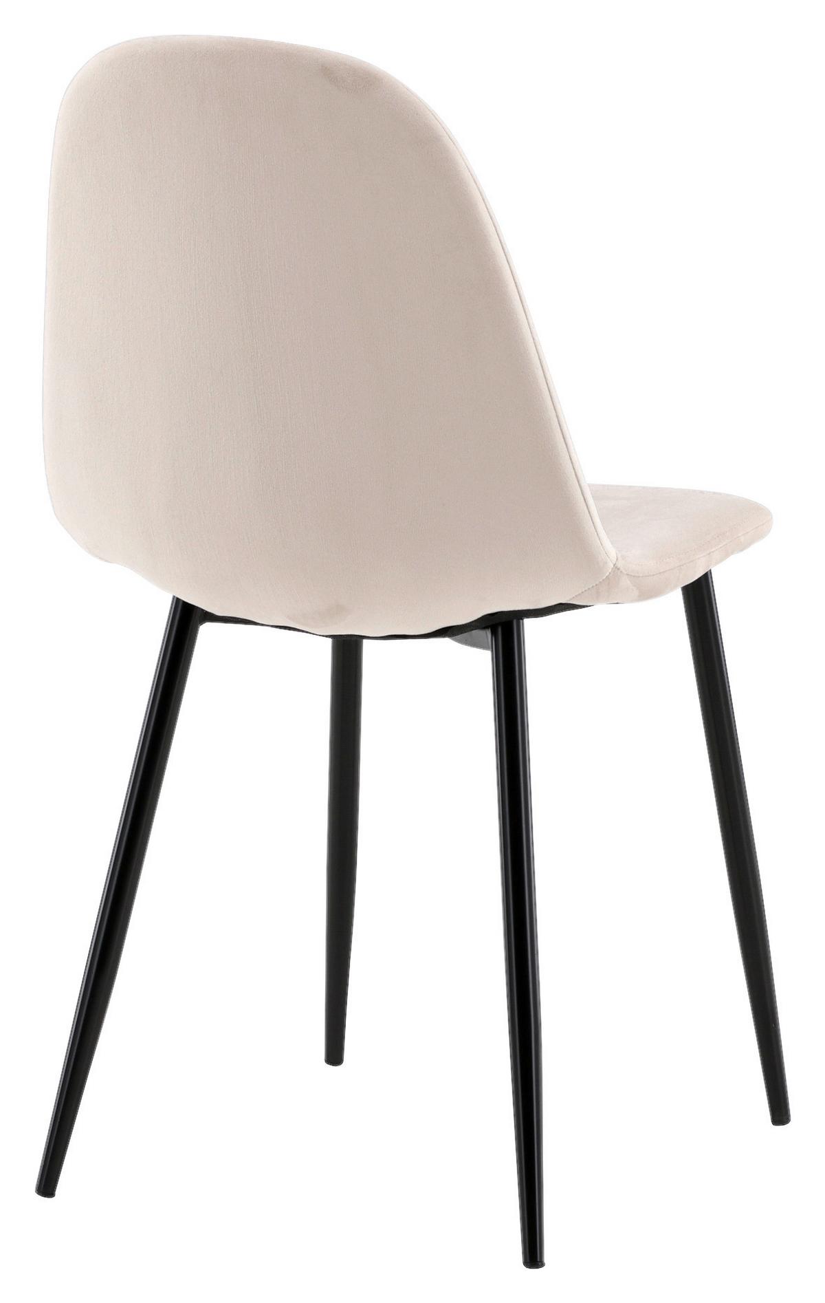 Stuhl-Set Polar - Beige/Schwarz, Design, Textil/Metall (44/88/53cm) - Livetastic