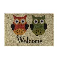 DVEŘNÍ ROHOŽKA Welcome sovy, 40/60cm - přírodní barvy, textil (40/60cm) - Mömax