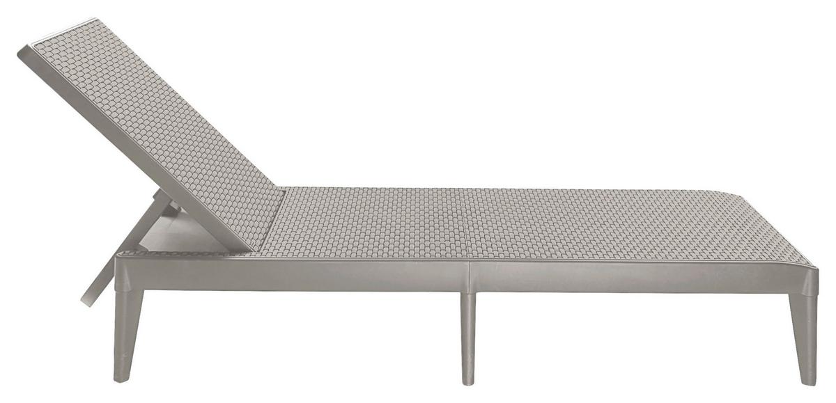 Sonnenliege Numana Kunststoff Verstellbar - Taupe, Basics, Kunststoff (180/29/60cm)