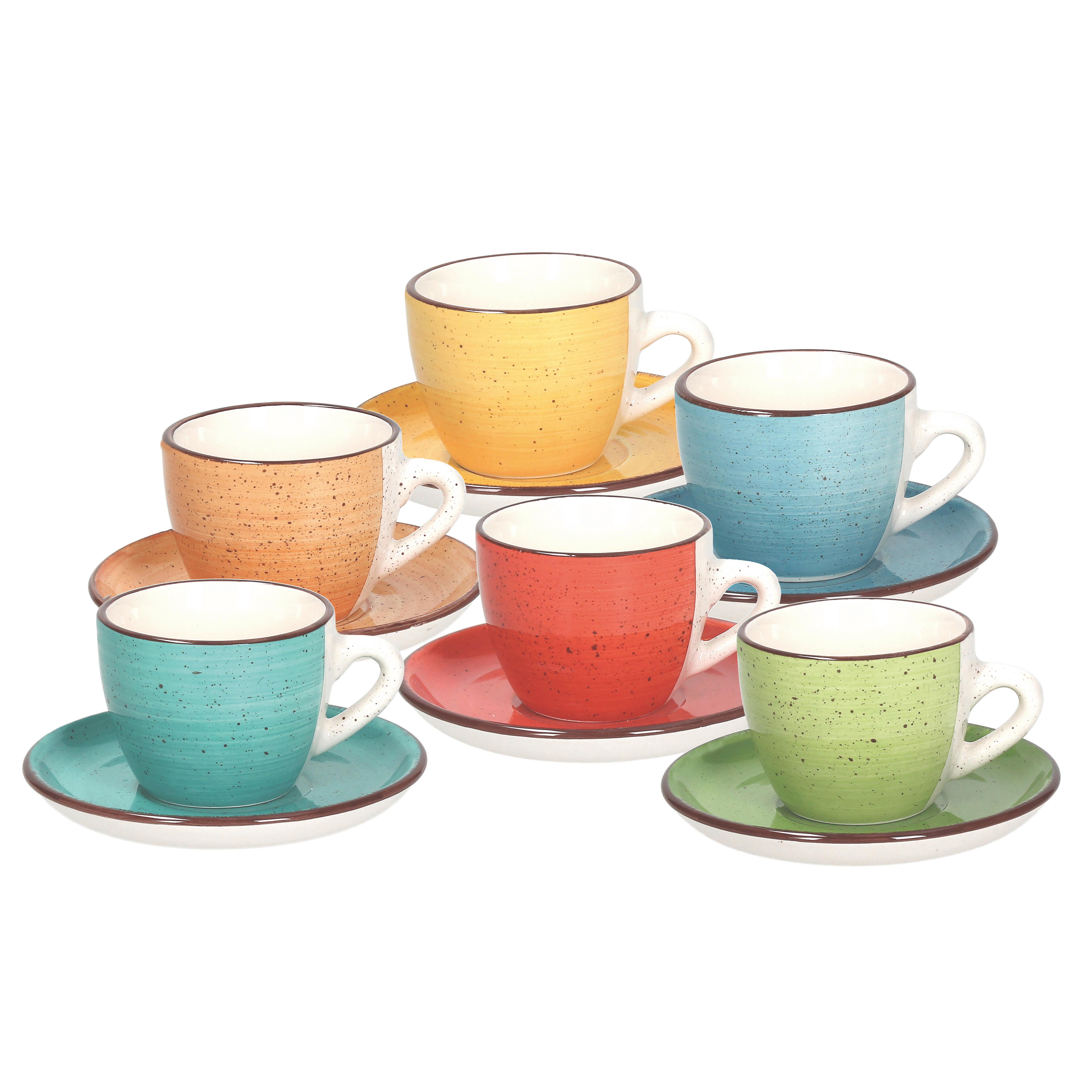 Kávéskészlet Louise 6 Részes - színes, Basics, kerámia (13.5/7/32cm)