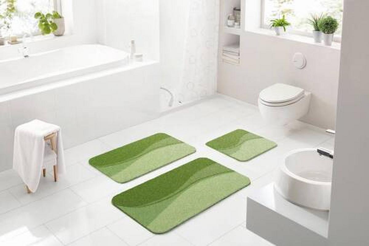 Badematte Flash - Grün, Basics, Textil (50/80cm) - Grund