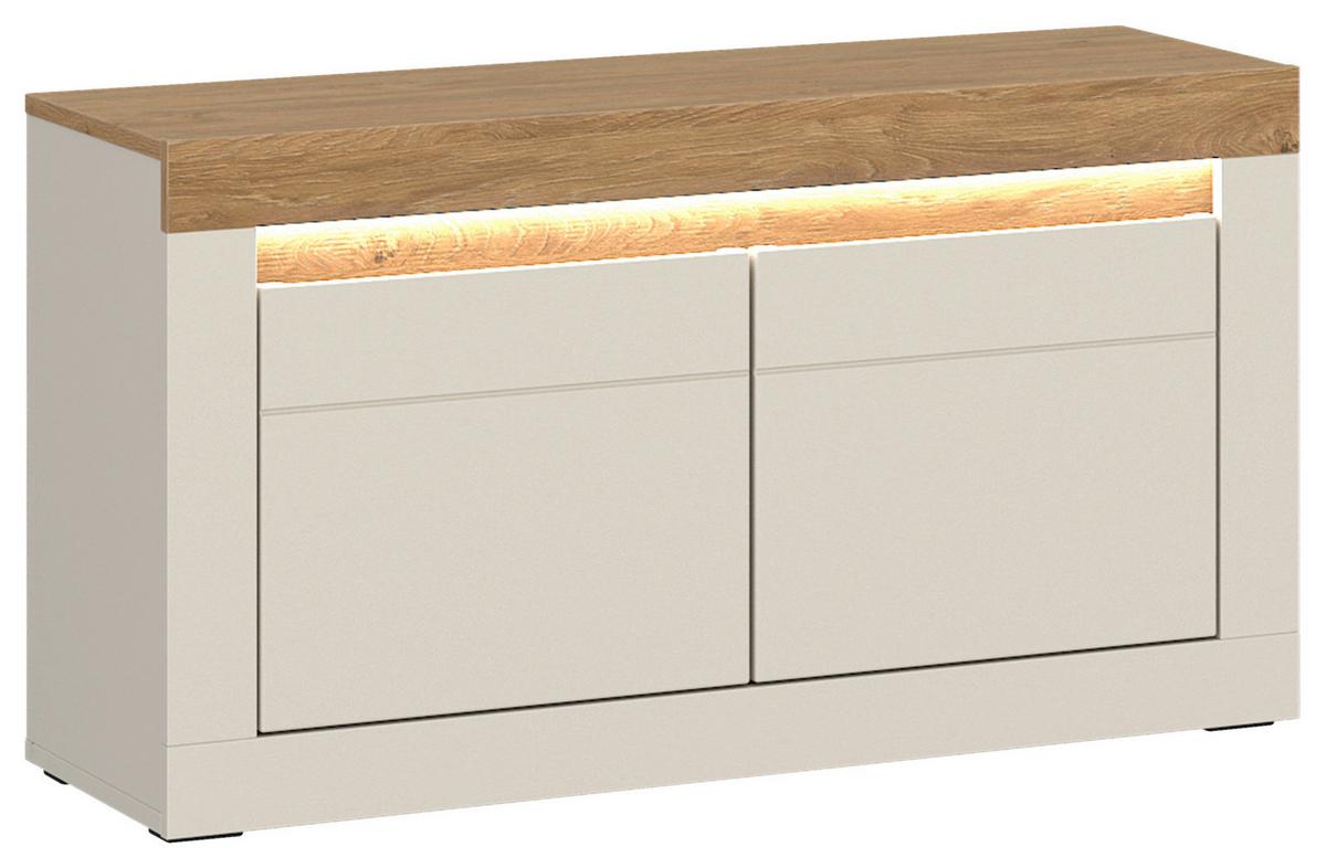 Sitzbank Naxxar Eichefarben/kaschmir B:94,2 Cm - Kaschmir/Eichefarben, Trend, Holzwerkstoff (94,2/53,5/34,6cm)