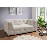 2-Sitzer-Sofa Velice, Weiß B: 184 cm - Schwarz/Weiß, Design, Textil (184/72/95cm) - Livetastic