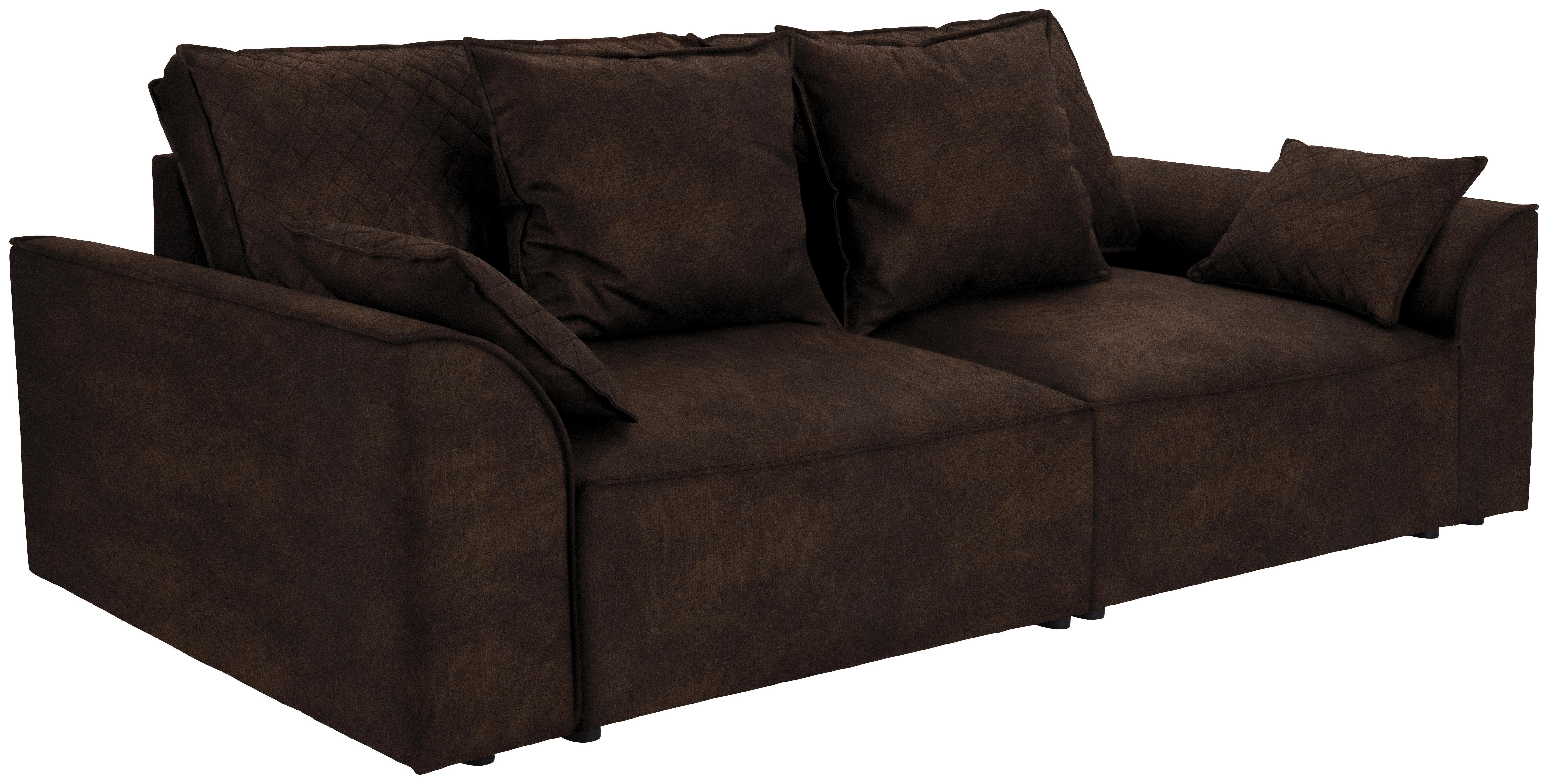 Bigsofa John B: 270 cm - Dunkelbraun/Schwarz, KONVENTIONELL, Textil (270/87/112cm) - James Wood