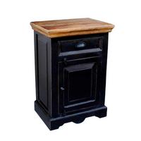 KOMMODE Honig/Schwarz B: 50cm - Schwarz/Honig, Design, Holz/Holzwerkstoff (50/72/35cm) - MID.YOU