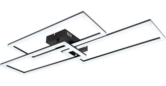 LED-Deckenleuchte Kelia L: 90 cm mit Nachtlichtfunktion - Schwarz/Weiß, MODERN, Kunststoff/Metall (90/40/8cm) - Luca Bessoni
