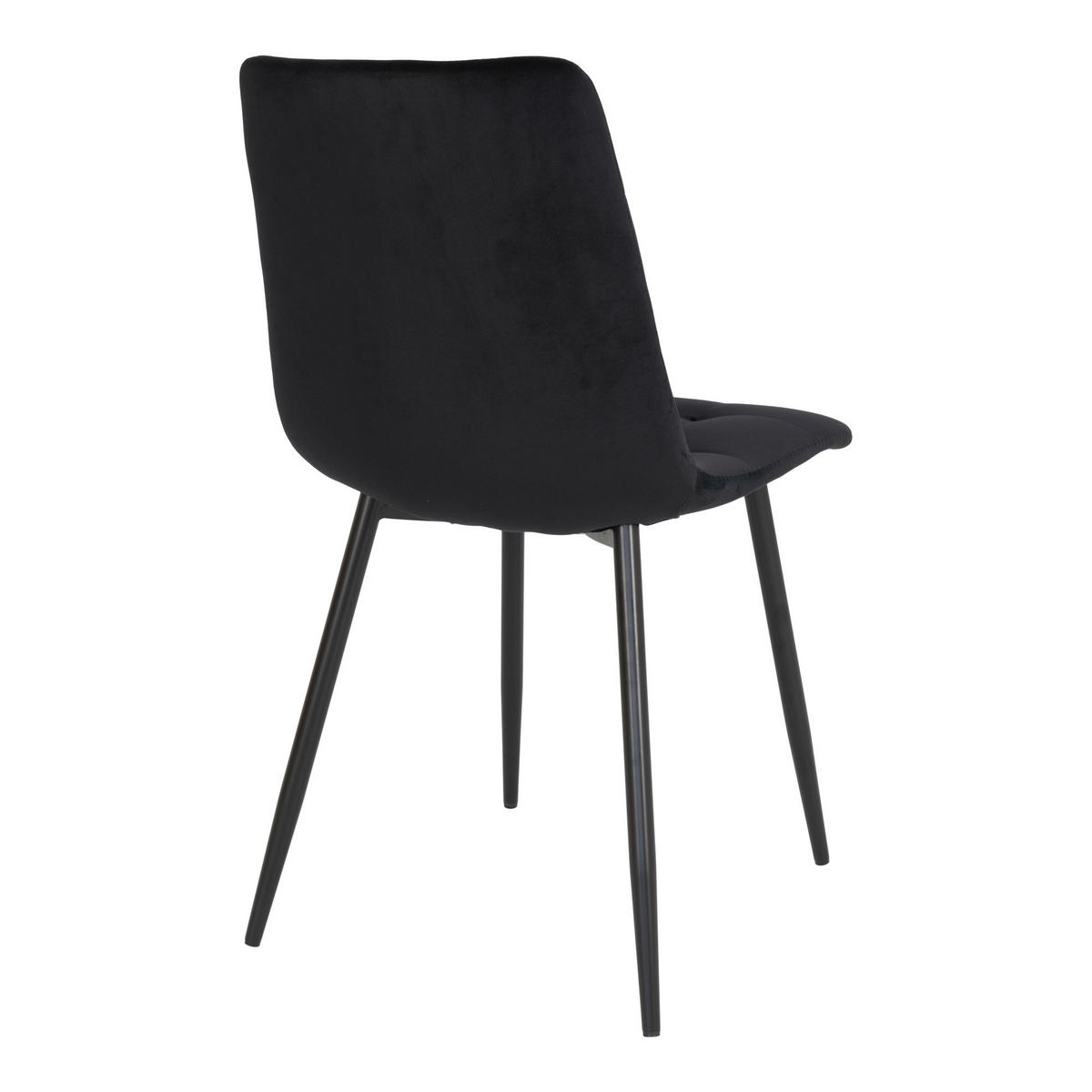 Stuhl-Set Middelfart Schwarz B: 44 cm - Schwarz, MODERN, Textil/Metall (44/86/55cm) - MID.YOU