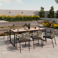 Gartensessel Isabella Metall/Kunststoff/Textil - Dunkelgrau, MODERN, Kunststoff/Textil (56/58/86cm) - Luca Bessoni