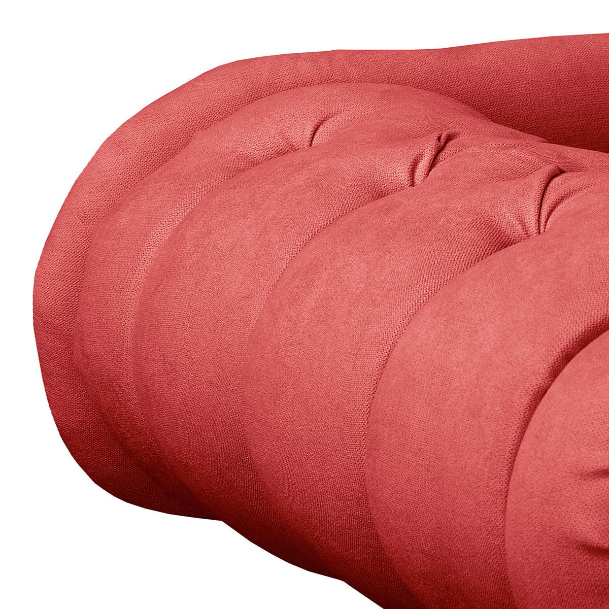 Récamiere Pako Rot B: 185cm - Rot/Braun, Design, Textil (185/93/75cm) - Livetastic