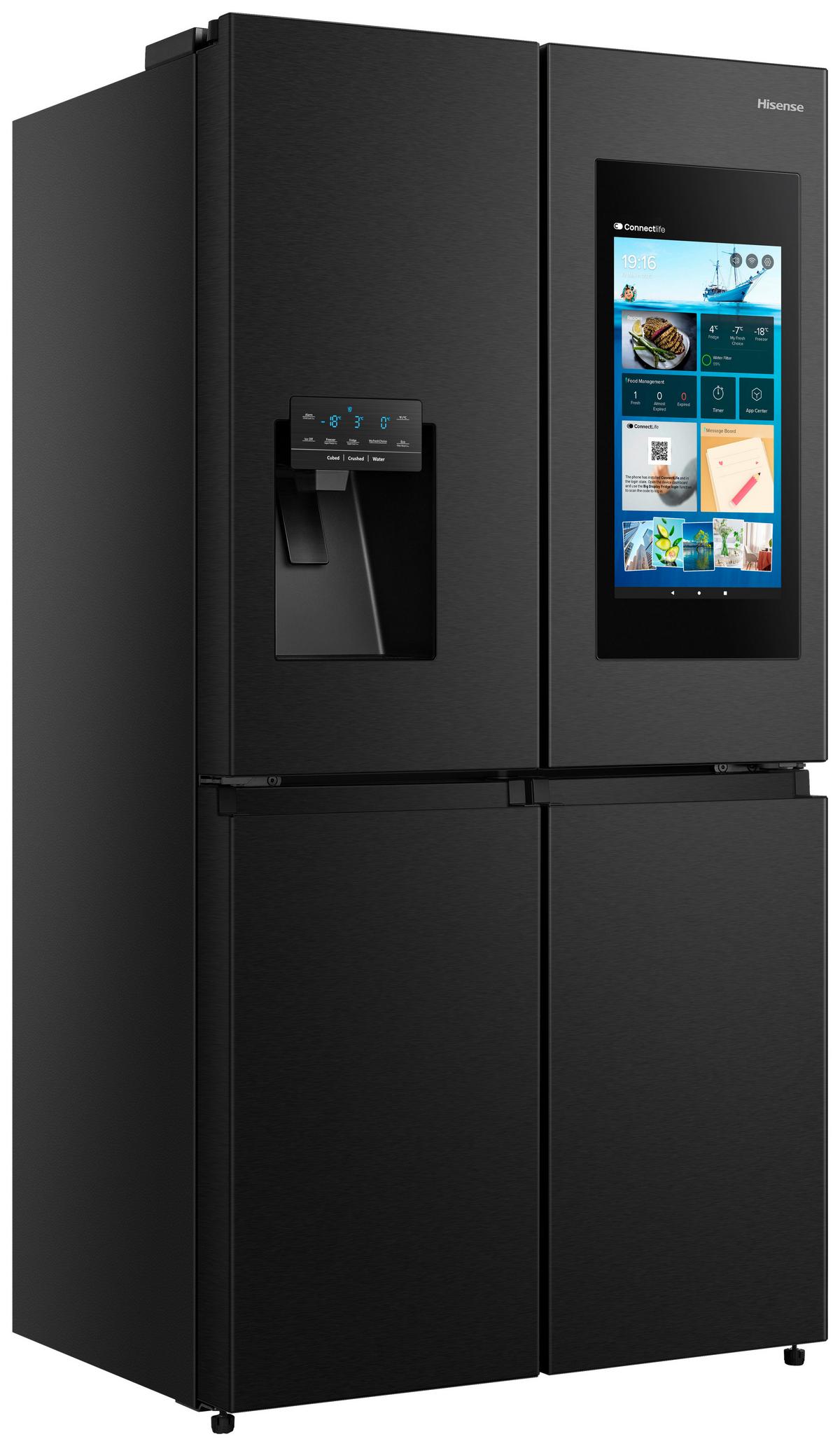 Multi-Door Rq760n4ife - Schwarz, Basics, Metall (91,4/178,5/72,5cm) - Hisense