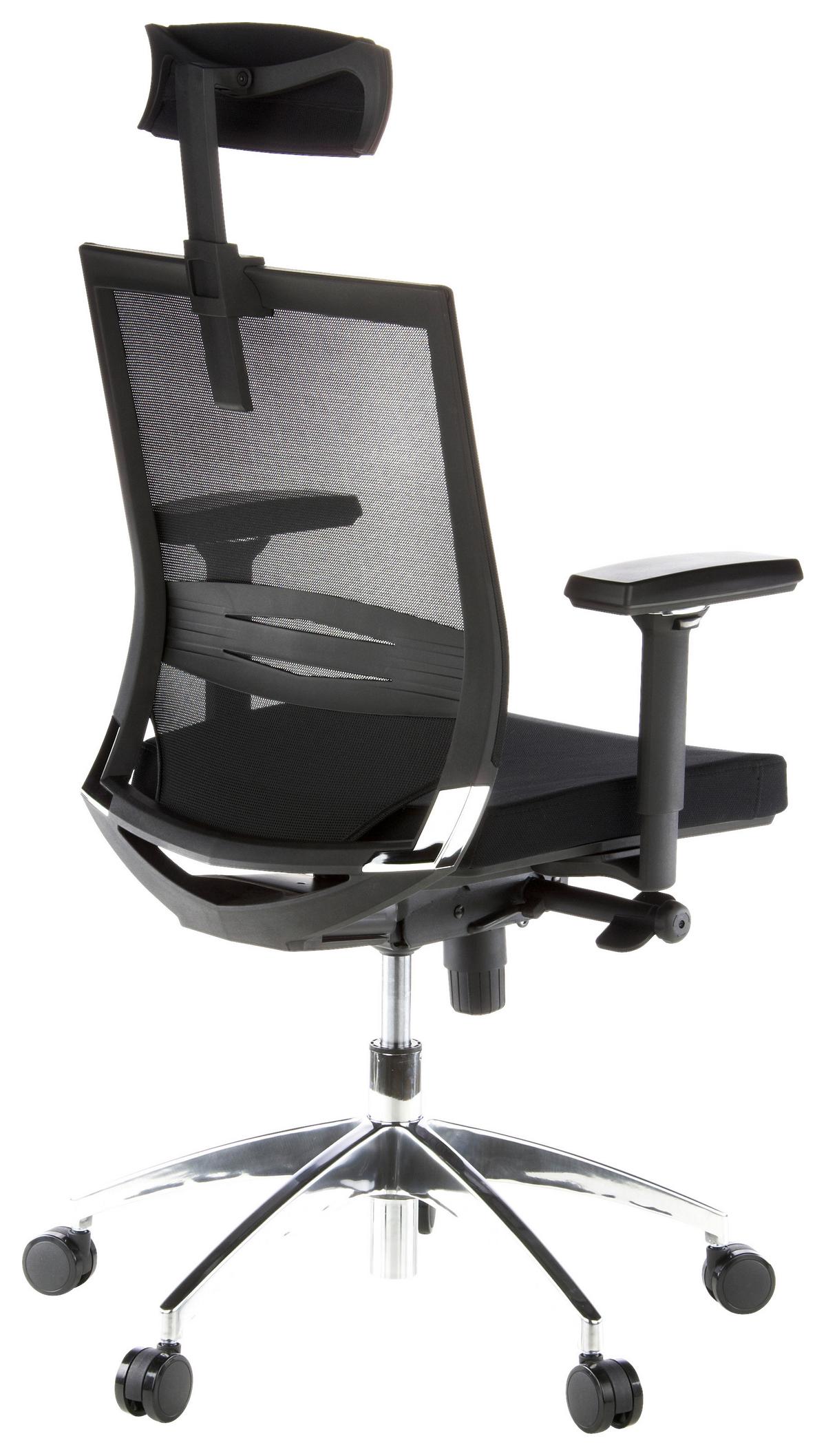 Drehstuhl Porto Max Schwarz - Schwarz, MODERN, Kunststoff/Textil (59/108/49cm) - MID.YOU