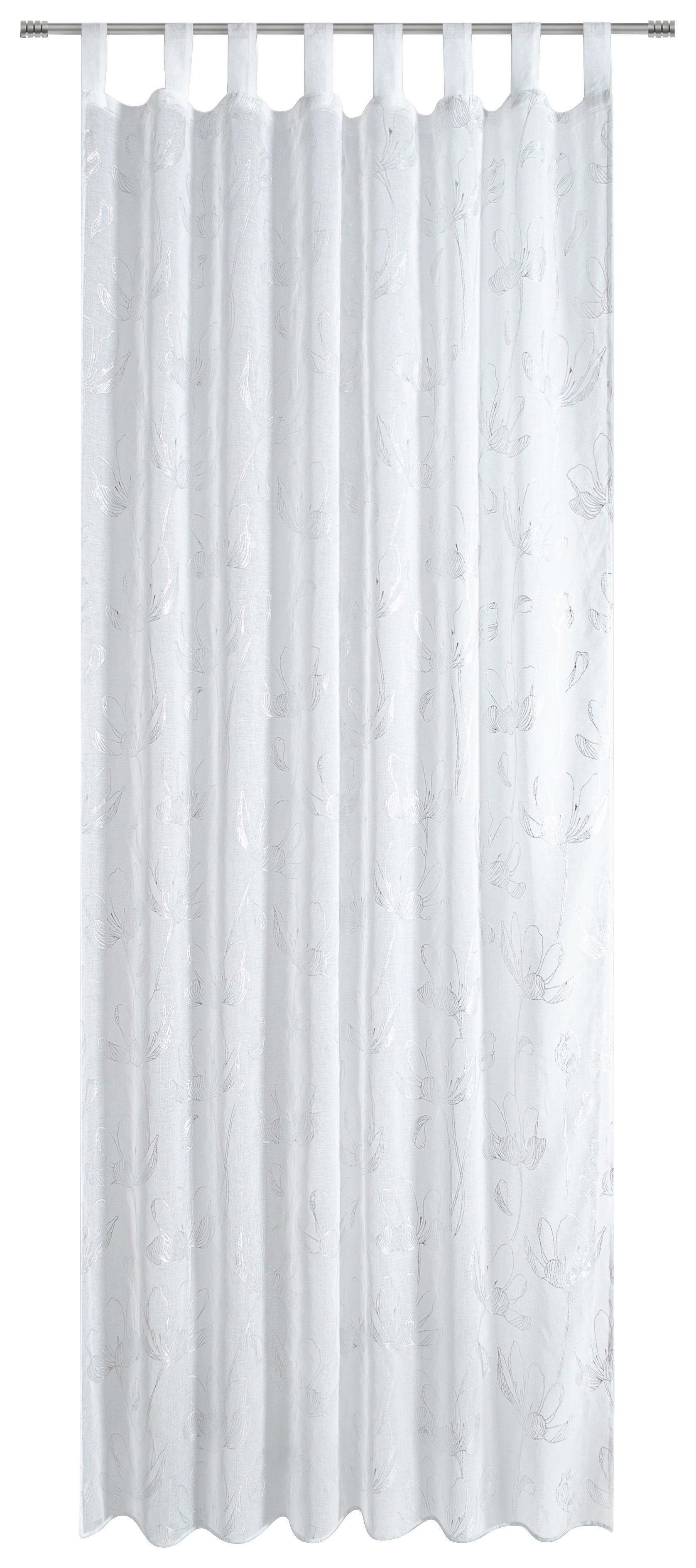Vorhang mit Schlaufen und Band Julia 140x255 cm Weiß - Weiß, MODERN, Textil (140/255cm) - Luca Bessoni