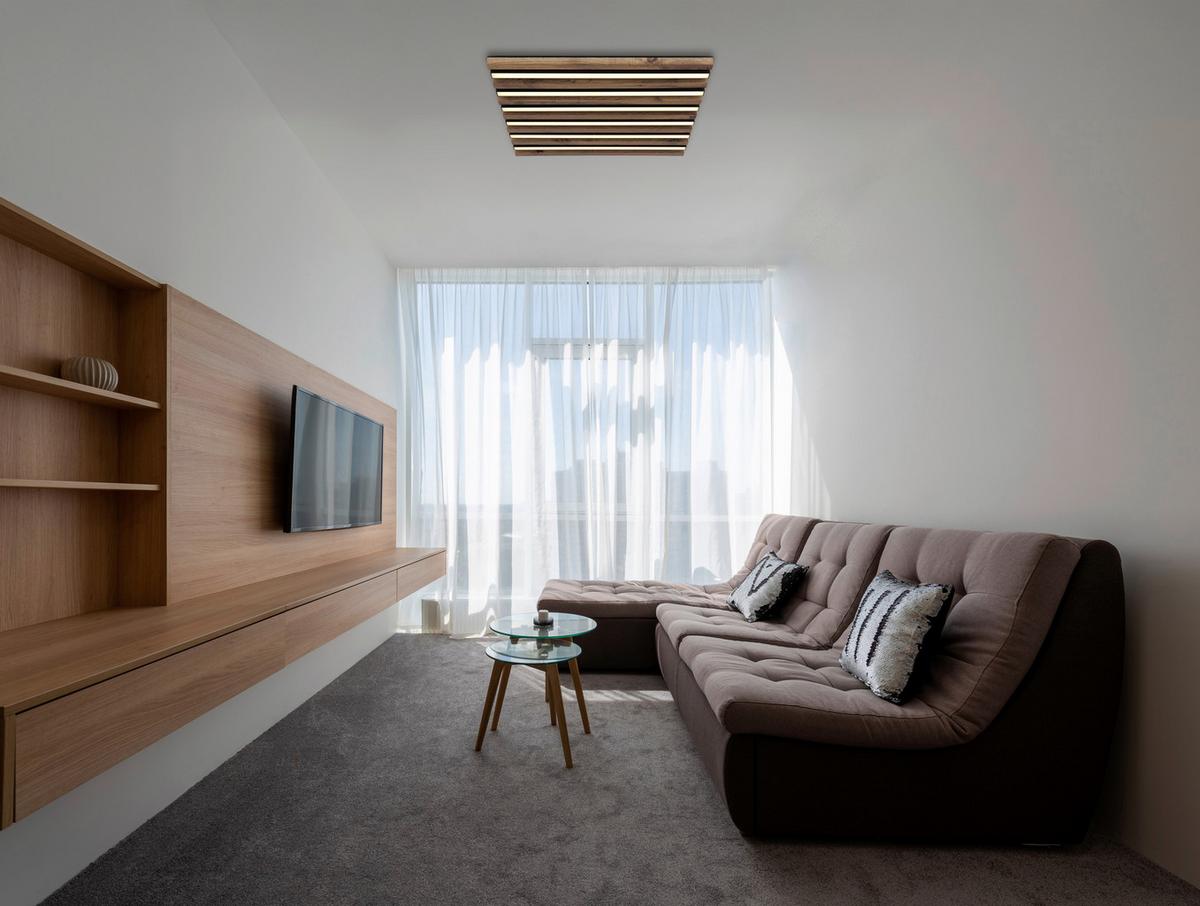 Led Mennyezeti Lámpa 67347d2 Hayden - sötétbarna/fekete, Natur, műanyag/faalapú anyag (45/45/5cm) - Globo