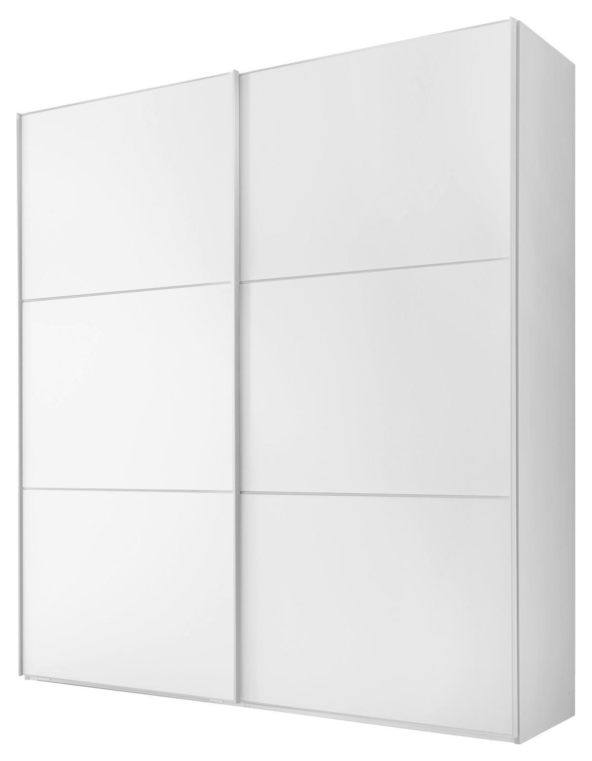 Schwebetürenschrank 188 Cm Includo, Weiß - Weiß, MODERN, Holzwerkstoff (188/222/68cm) - MID.YOU