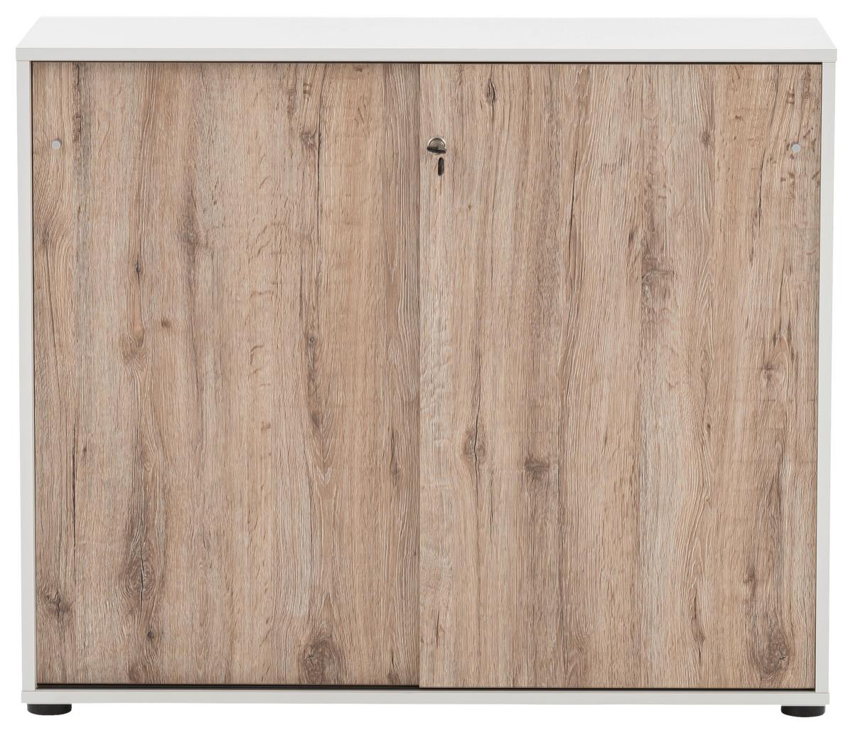 Aktenschrank 400 U 1000 St - Wildeiche/Weiß, MODERN, Holzwerkstoff (100,1/83,6/41cm) - MID.YOU