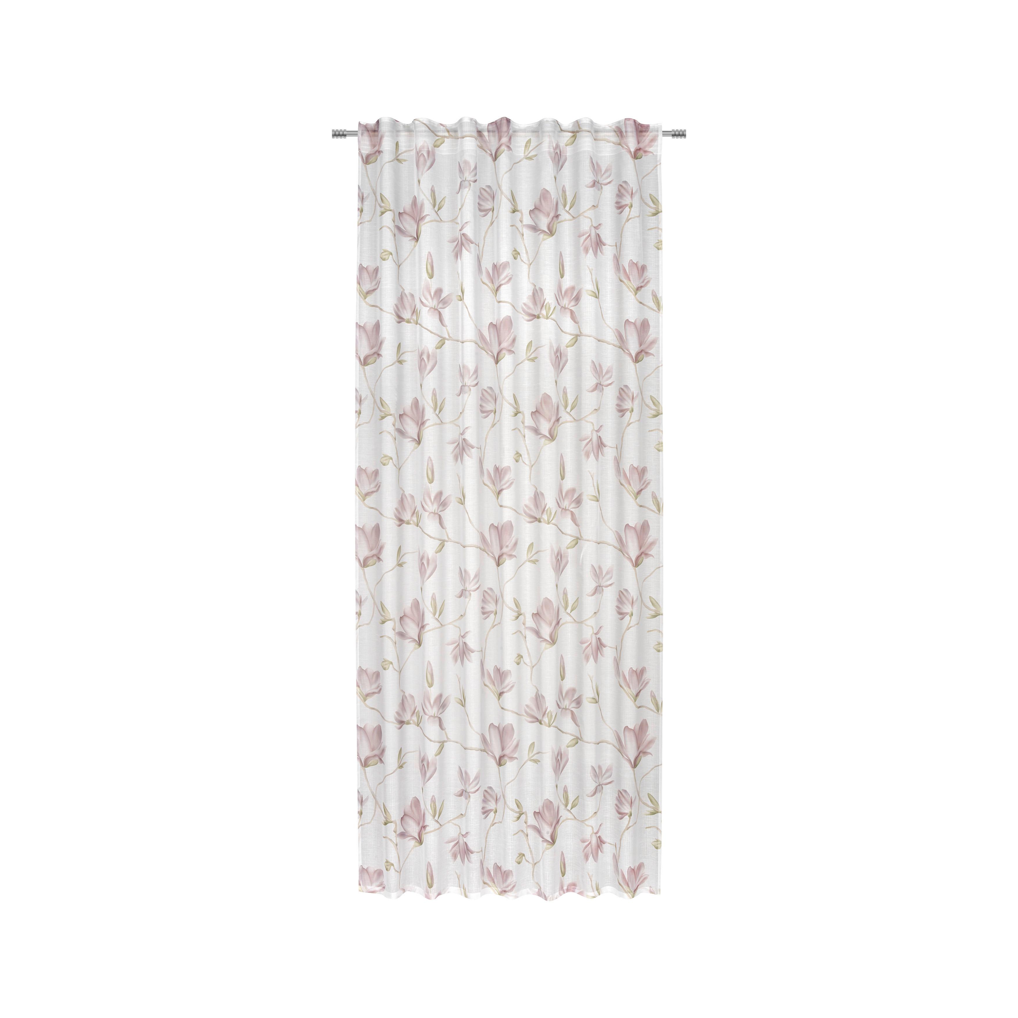 HOTOVÝ ZÁVES Magda, 140/245 cm - pink, Basics, textil (140/245cm) - Modern Living