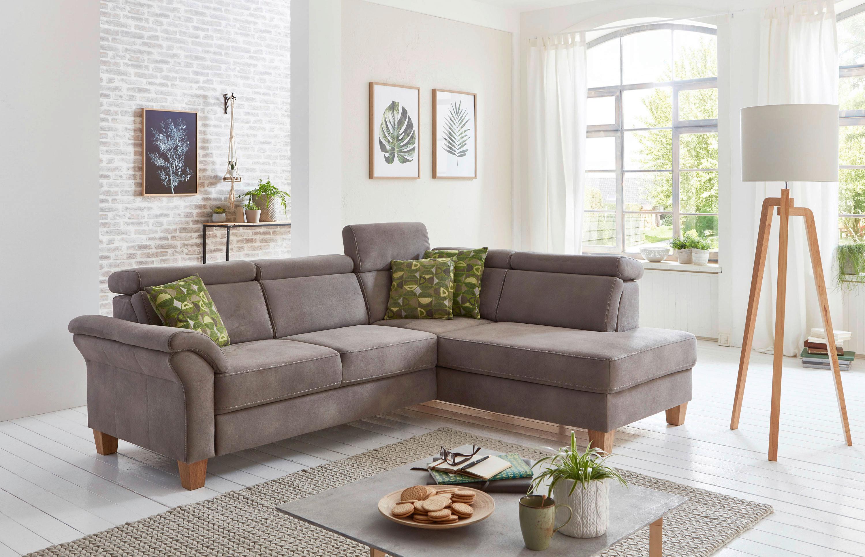 Ecksofa Arngast braun mit Bettkasten 245x194 cm - Eichefarben/Beige, KONVENTIONELL, Textil (245/194cm) - Sit & More