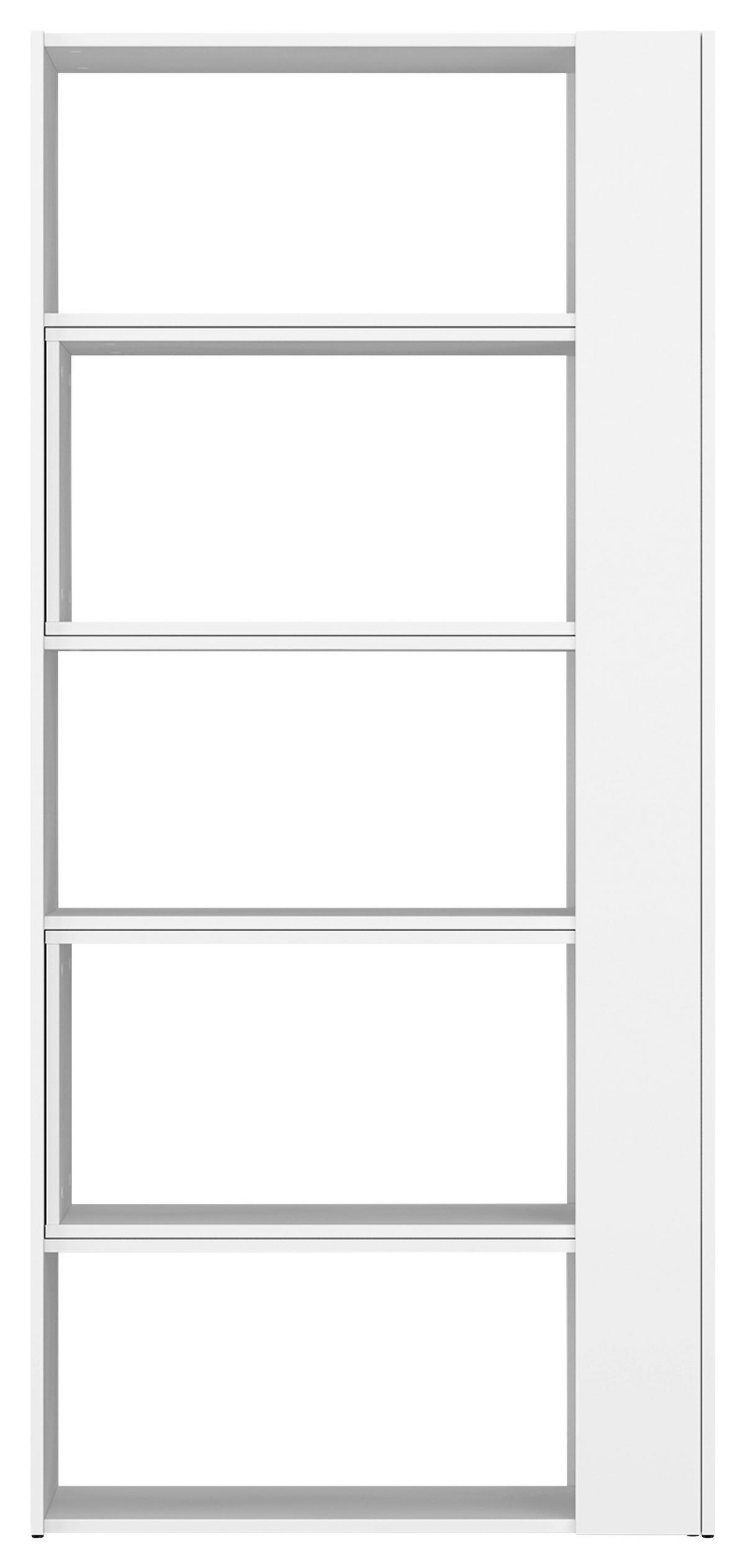 Regal Motus Alpinweiß B: 82-146 cm - Weiß, MODERN, Holzwerkstoff (82-146/180/35cm)