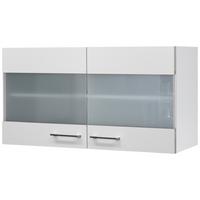 Kuchyňská horní skřiňka NEO - bílá/barvy nerez oceli, Moderní, kov/kompozitní dřevo (100/54/32cm) - FlexWell