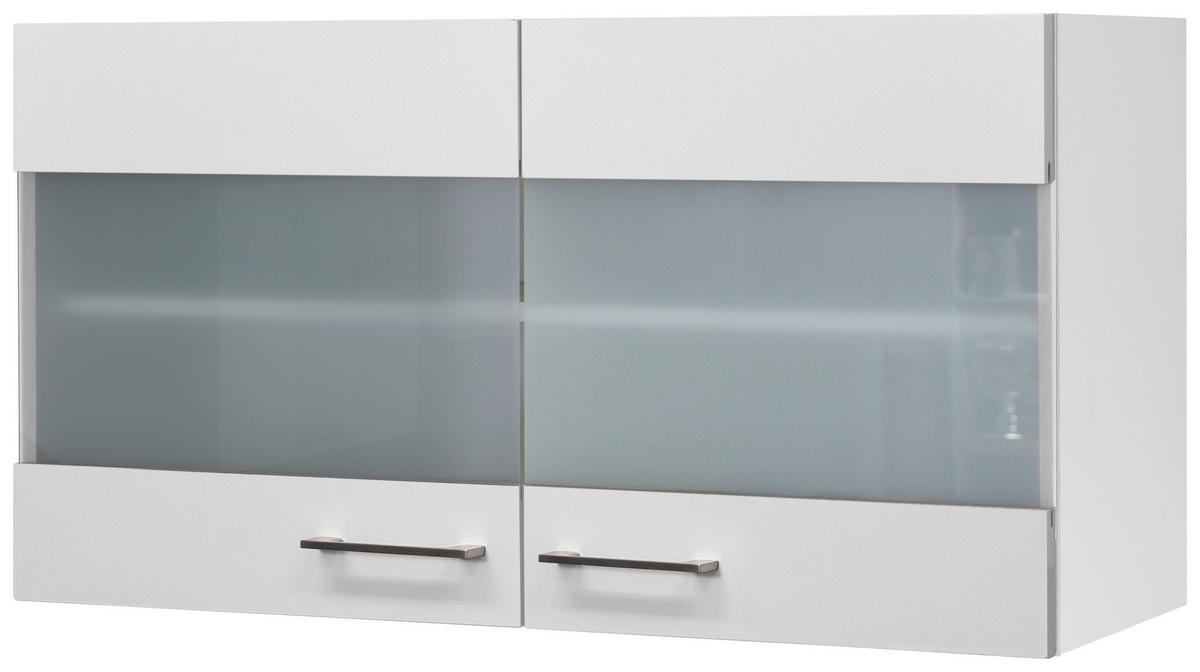 Kuchyňská horní skřiňka NEO - bílá/barvy nerez oceli, Moderní, kov/kompozitní dřevo (100/54/32cm) - FlexWell