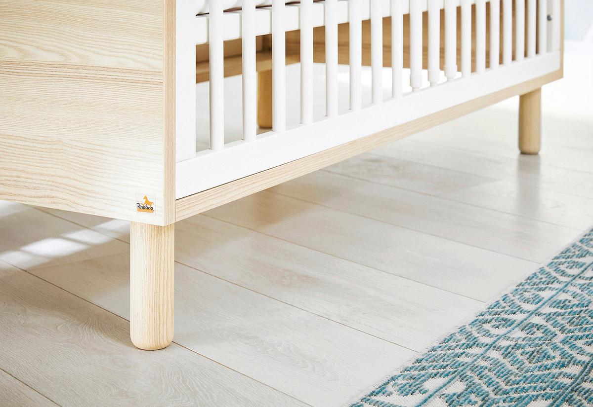 Babyzimmer 090065b Flow - Eschefarben/Weiß, Design, Holzwerkstoff (145/75/85cm) - Pinolino