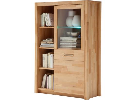 Highboard Fenja B: 98 cm Buche Massiv - Buchefarben, Design, Glas/Holz (98/145/40cm) - Landscape Highboard Fenja B: 98 cm Buche Massiv - Buchefarben, Design, Glas/Holz (98/145/40cm) - Landscape