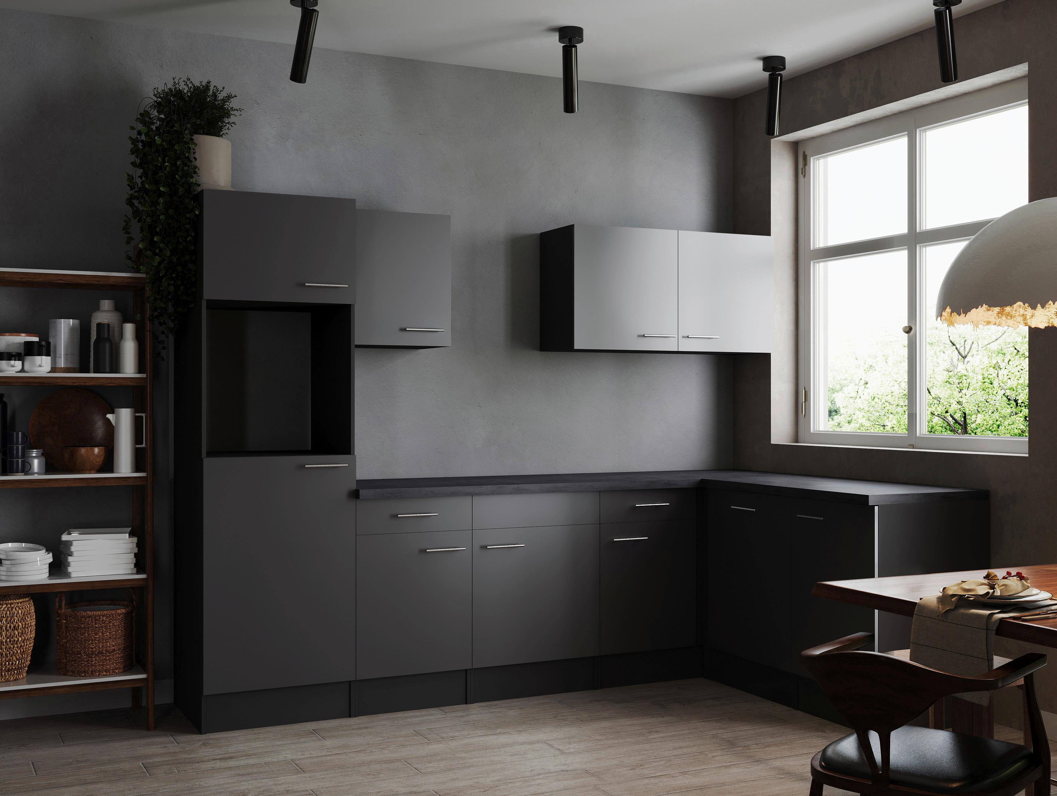 Eckküche Oliver Grau S: 280x172 Cm - Grau, Design, Holzwerkstoff (280/172cm) - Respekta