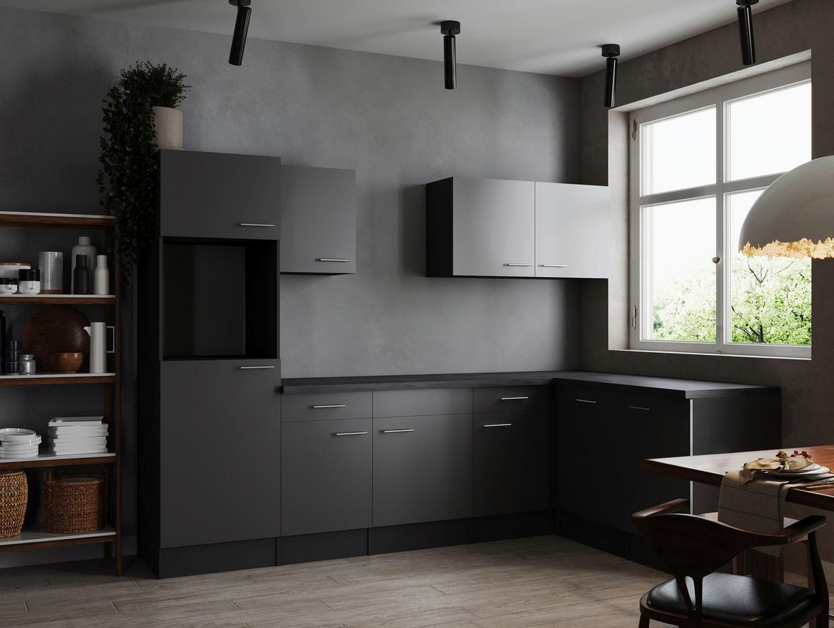 Eckküche Oliver Grau S: 280x172 Cm - Grau, Design, Holzwerkstoff (280/172cm) - Respekta